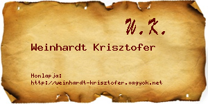 Weinhardt Krisztofer névjegykártya