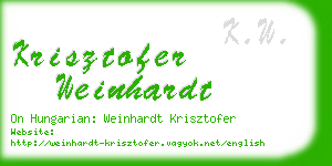 krisztofer weinhardt business card